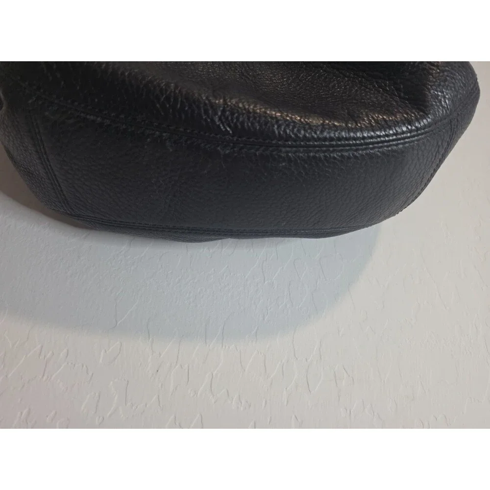 Michael Kors Black Pebble Leather Large Hobo Shoulder Bag